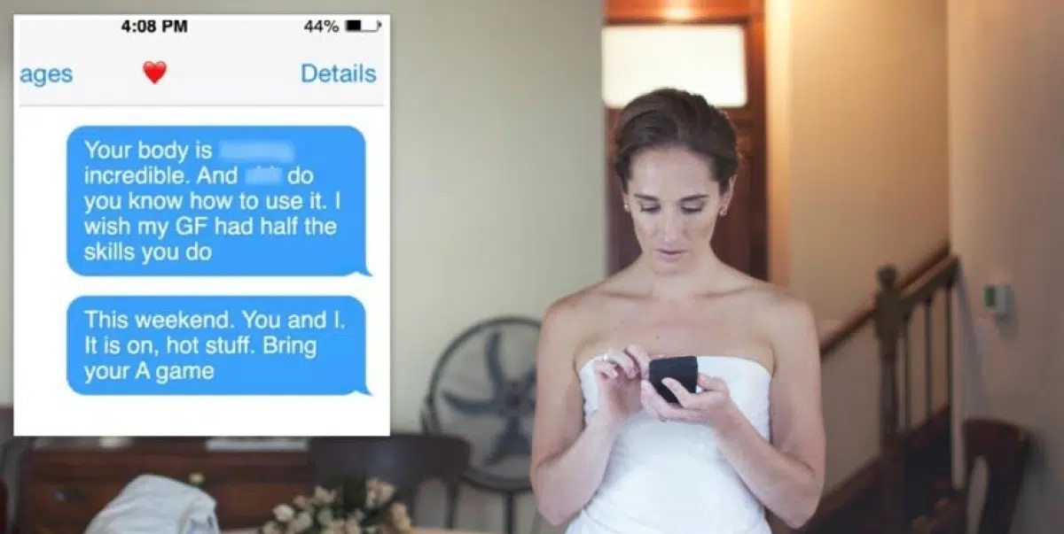 Woman reads cheating fiancé’s texts instead of vows at wedding