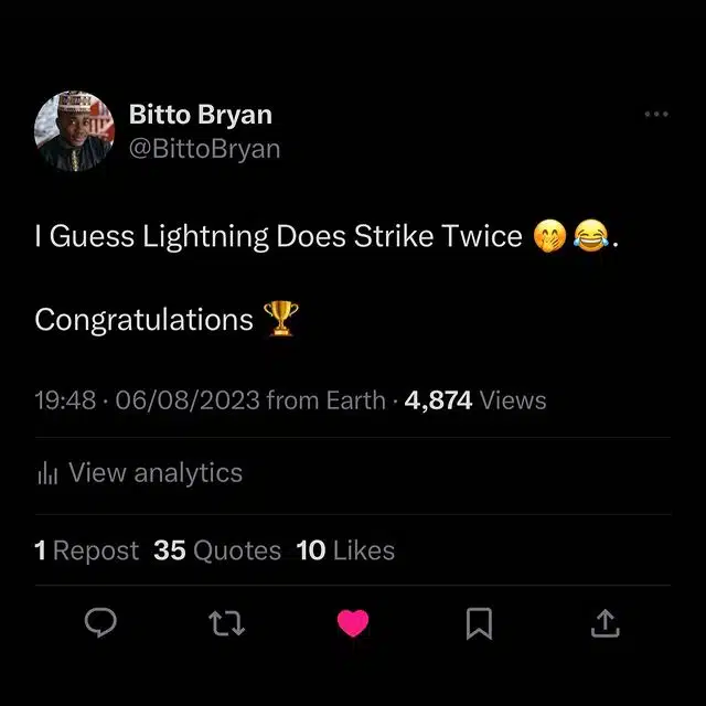 BBNaija All Stars: Princess' ex-partner, Bitto Bryan reacts following her eviction