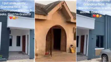 Lady uses 3 weeks to renovates grandmother's house, turns house into mansion