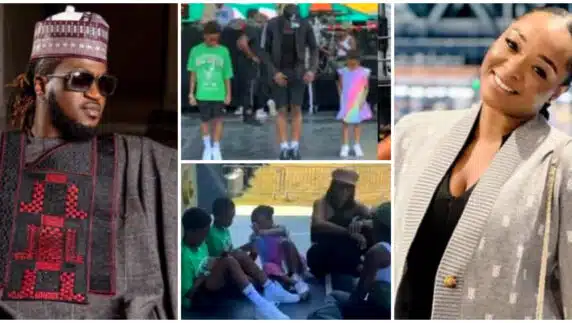 Paul Okoye and ex-wife, Anita attend concert rehearsal with kids