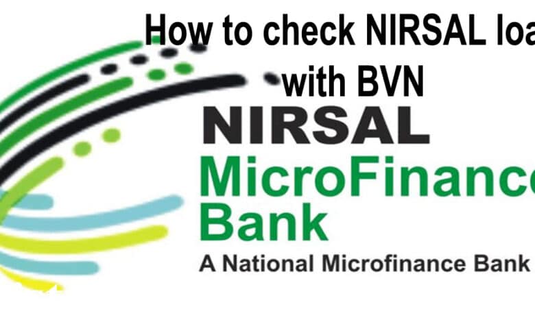 How to check NIRSAL loan with BVN