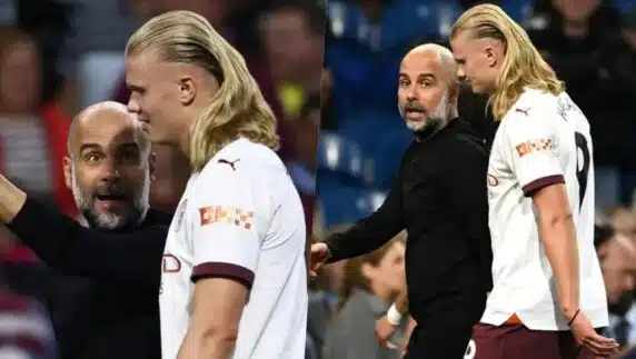 Guardiola explains why he had a quarrel with Haaland during match against Burnley