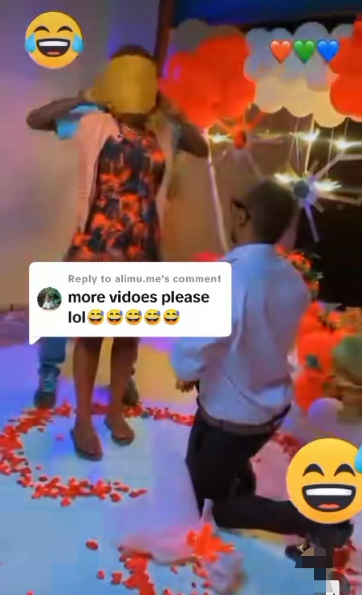 Lady runs marriage proposal