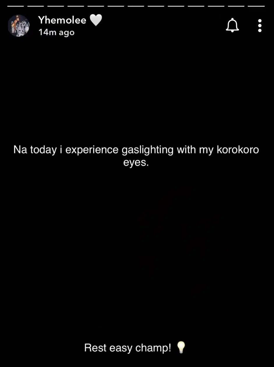 Yhemolee shades Naira Marley as he mourns demise of Mohbad