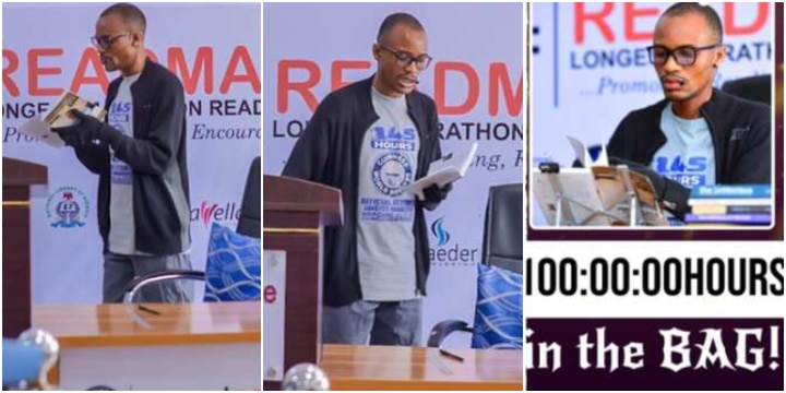 “100 hours and counting” – Man set to break Guinness World Record for longest reading marathon