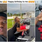 "Last day of chasing Keke" - Lady buys brand new car on her birthday, flaunts it (Video)