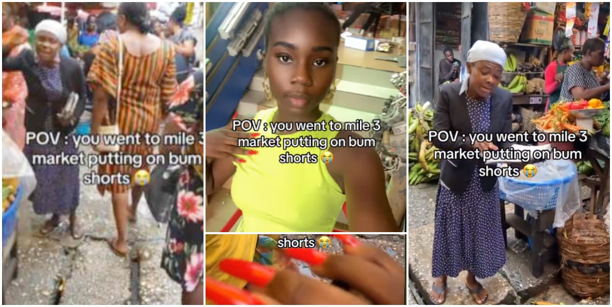 Lady Wears Bum Shorts to Market, Fixes Nails, Preacher Quickly Opens Bible:  “People Are Unserious” 