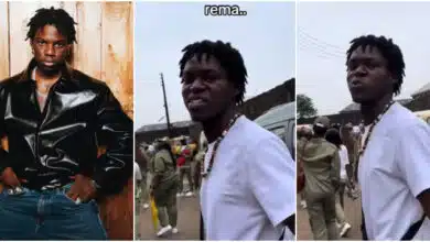 School students go wild as they spot man with striking resemblance to Rema, Video causes buzz online