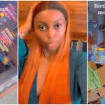 Nigerian lady melts hearts as she gifts her mother a mini supermarket on her birthday (Video)