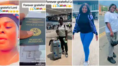 "Forever grateful, Lord" - Street hawker relocates to UK after receiving Visa; her transformation causes a buzz (Video)