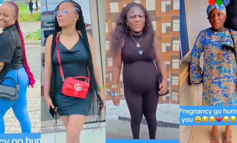 Lady pregnancy transformation