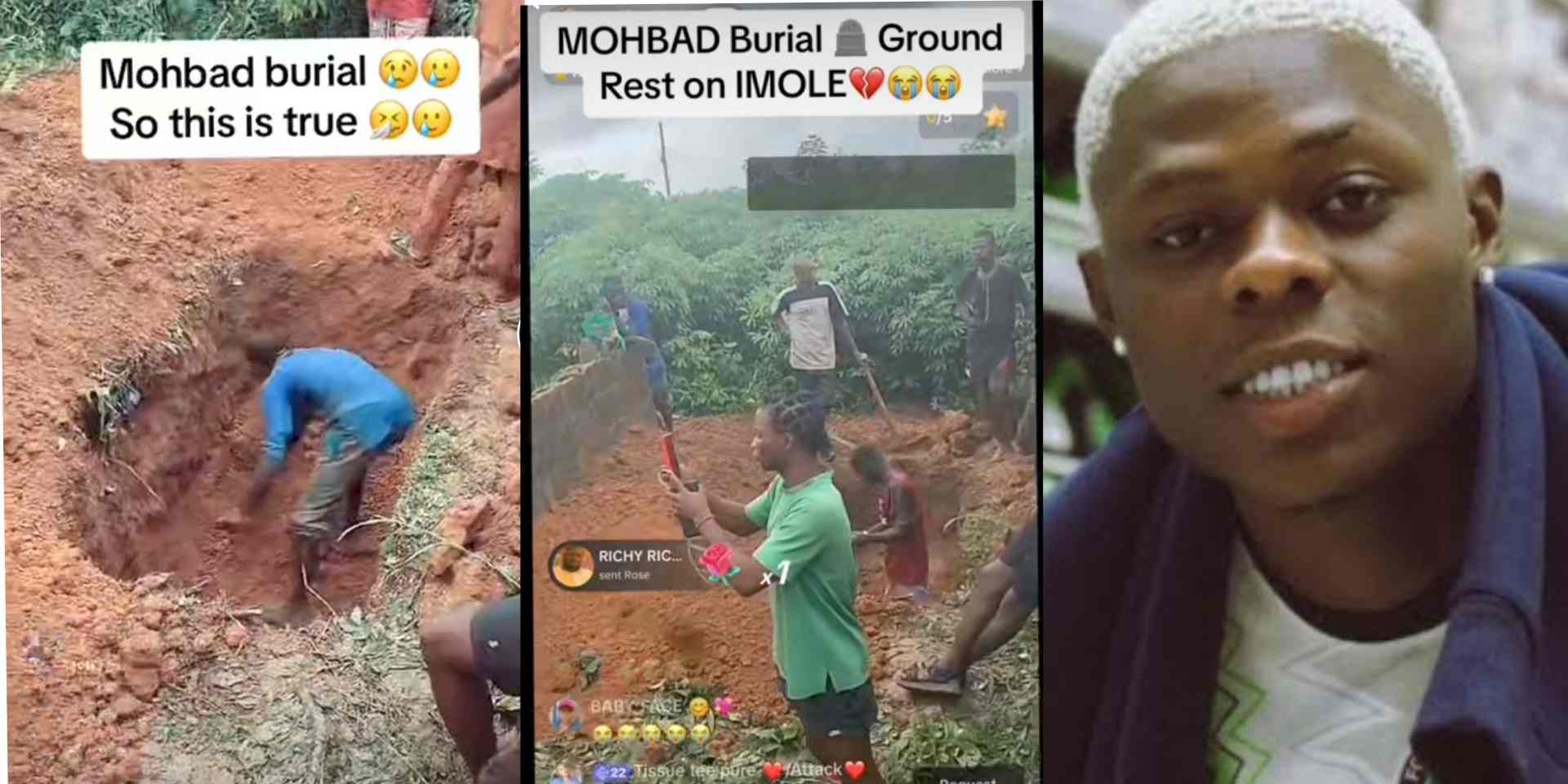 “Autopsy needs to be done” – Fans protest as residents dig Mohbad’s grave [Video]