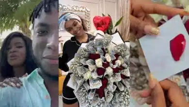 DJ Kaywise girlfriend money bouquet