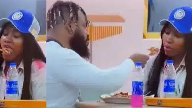 BBNaija Whitemoney Mercy Eke Romantic Scene