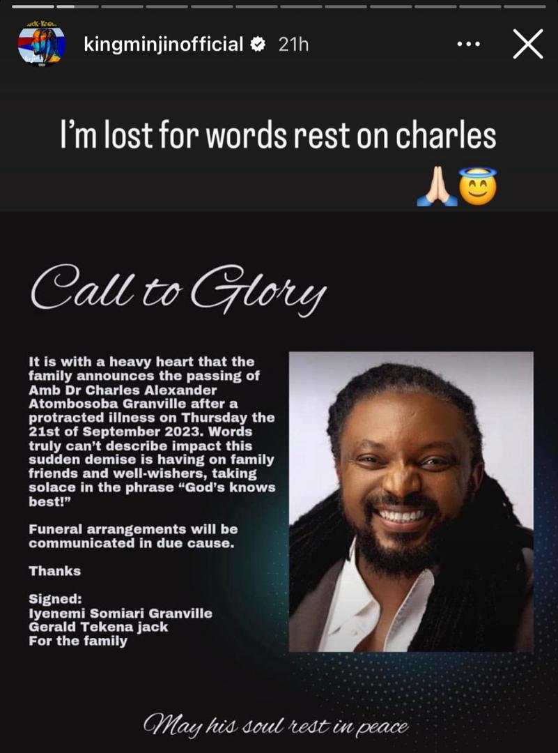 Nollywood mourns as filmmaker, Charles Granville dies