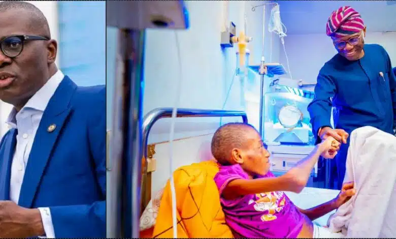 Sanwo-Olu takes over medical care of boy with missing small intestines