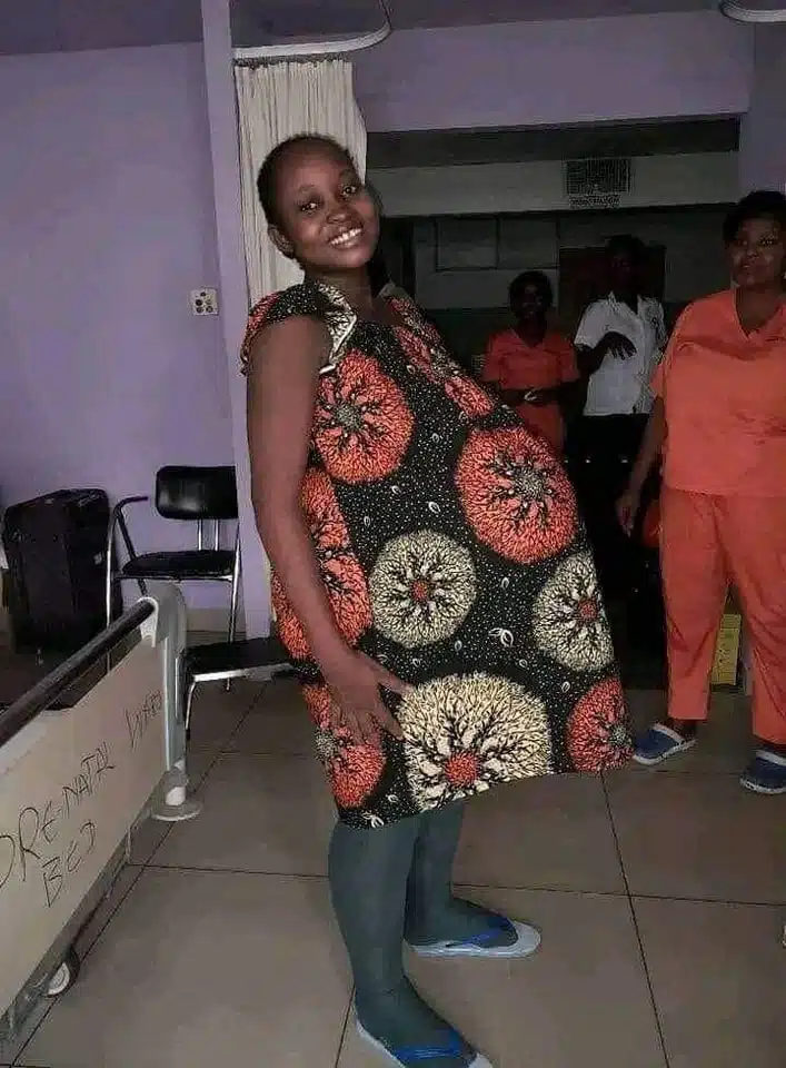 lady welcomes quadruplet after 9 year of waiting