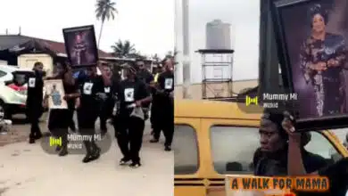 Fans of Wizkid go on procession for his mom