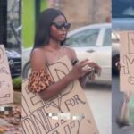 Lady Benz Beg Money Placard