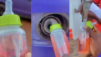 Man Feeding Bottle Car