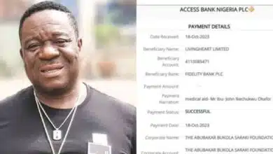 Bukola Saraki foundation Mr. Ibu's medical bills