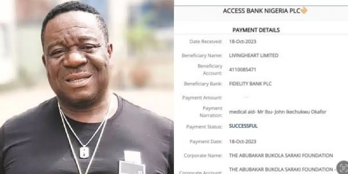 Bukola Saraki foundation Mr. Ibu's medical bills