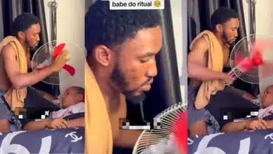 Man Nigerian men fans sleeping girlfriend