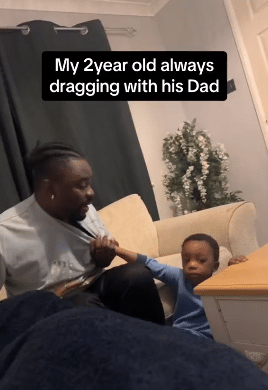 “Na him ex for former life” – Mom worries over little son who’s always dragging his father’s shirt
