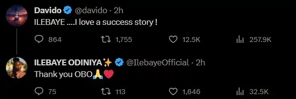 Davido praises BBNaija All Stars winner, Ilebaye