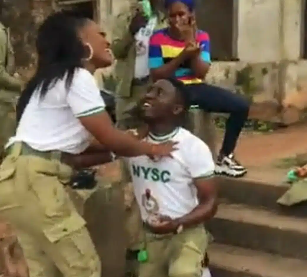 3 years girlfriend NYSC camp man family photo wife daughter