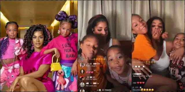 Adorable moment Venita's daughters appreciate fans during live session