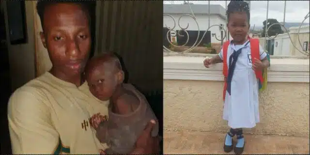 Man shares transformation of abandoned baby he rescued three years ago