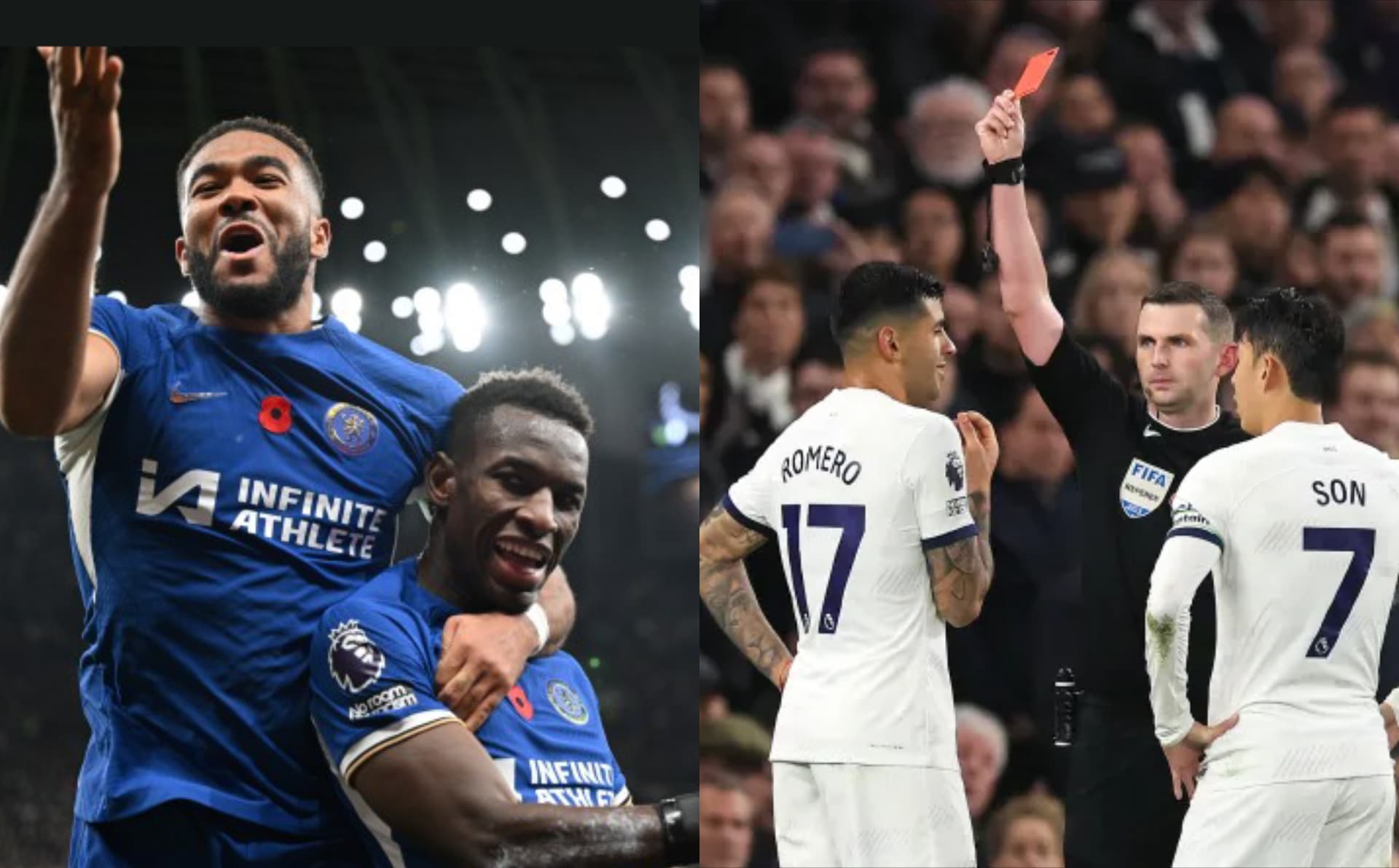 Tottenham 1 Chelsea 4 LIVE RESULT: Jackson's hat-trick sinks nine-man Spurs  in chaotic derby with FIVE disallowed goals