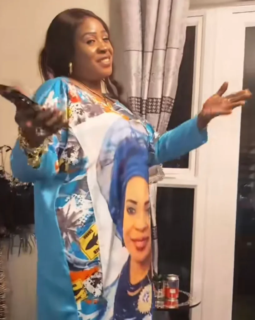 “My mother is so obsessed with herself” — Daughter says as she posts video of her mother rocking outfit with her face on it