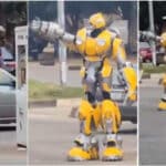 Robot spotted controlling traffic on Nigerian road, it stuns many