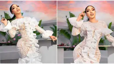 Tonto Dikeh shows off outfit she wore to ex-boyfriend and friend's wedding