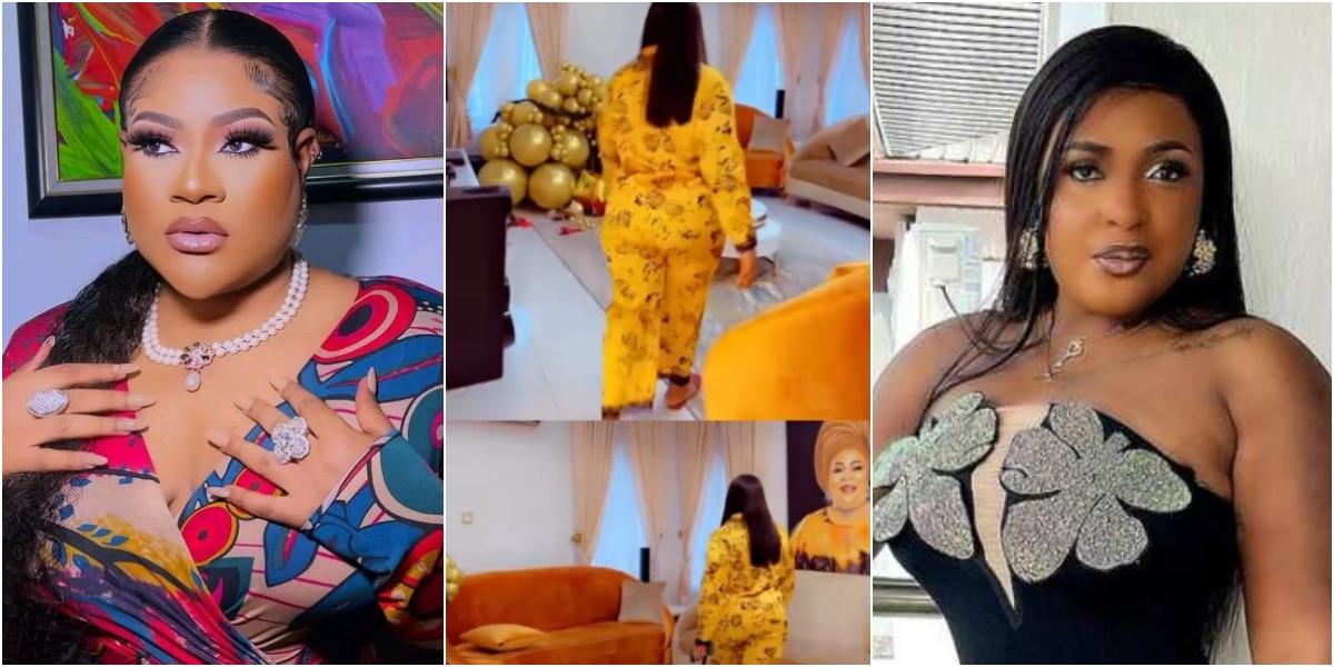 "The interior in my house will build you another mansion” - Nkechi Blessing fires back Blessing CEO for comparing her sitting room to a shrine