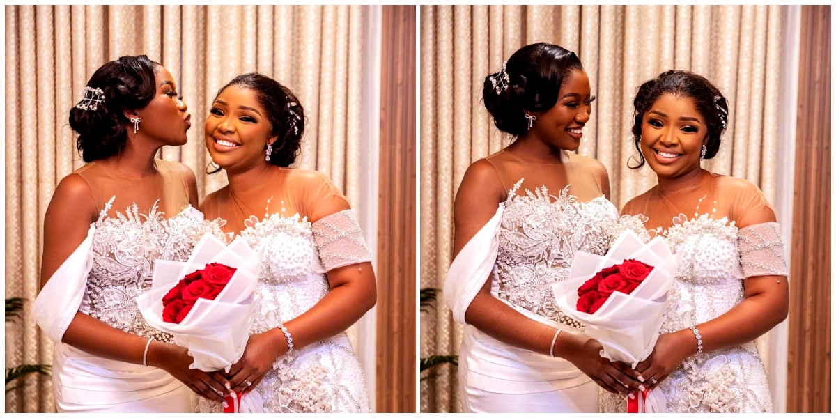 "If I were a man I for don marry you run" - Ekene Umenwa pens down sweet note to bride's maid Chinenye Nnebe