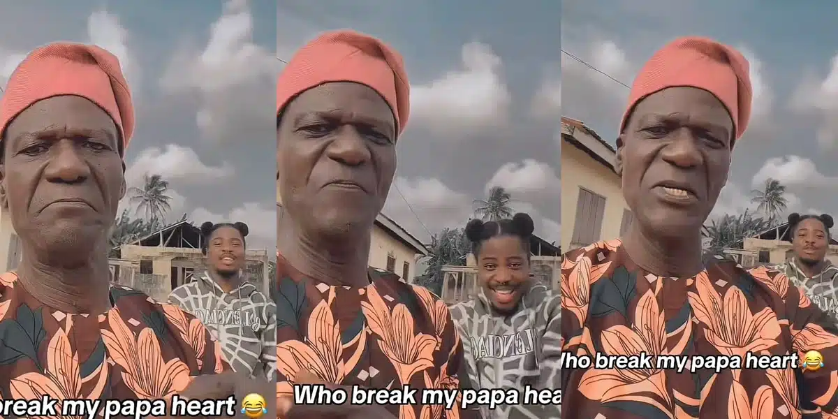 “Who break my papa heart?” — Young man questions as his father sings heartbreak song word for word