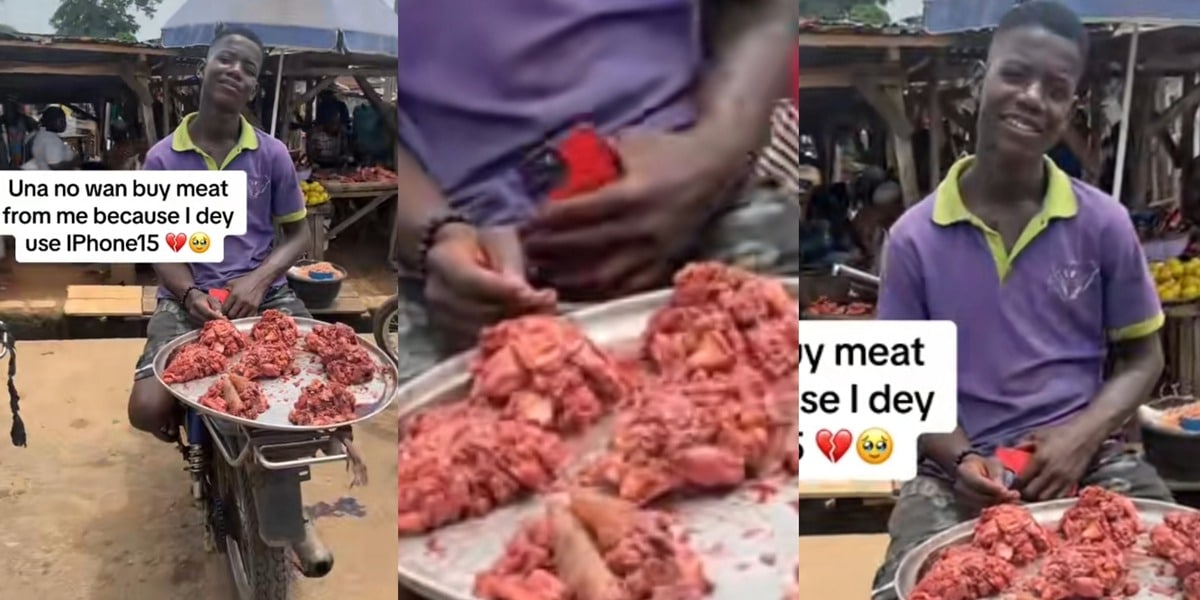 Meat seller people buy iPhone 15 Pro Max