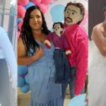 Woman 'married' to rag doll hosts gender reveal party for second 'child', expects a girl