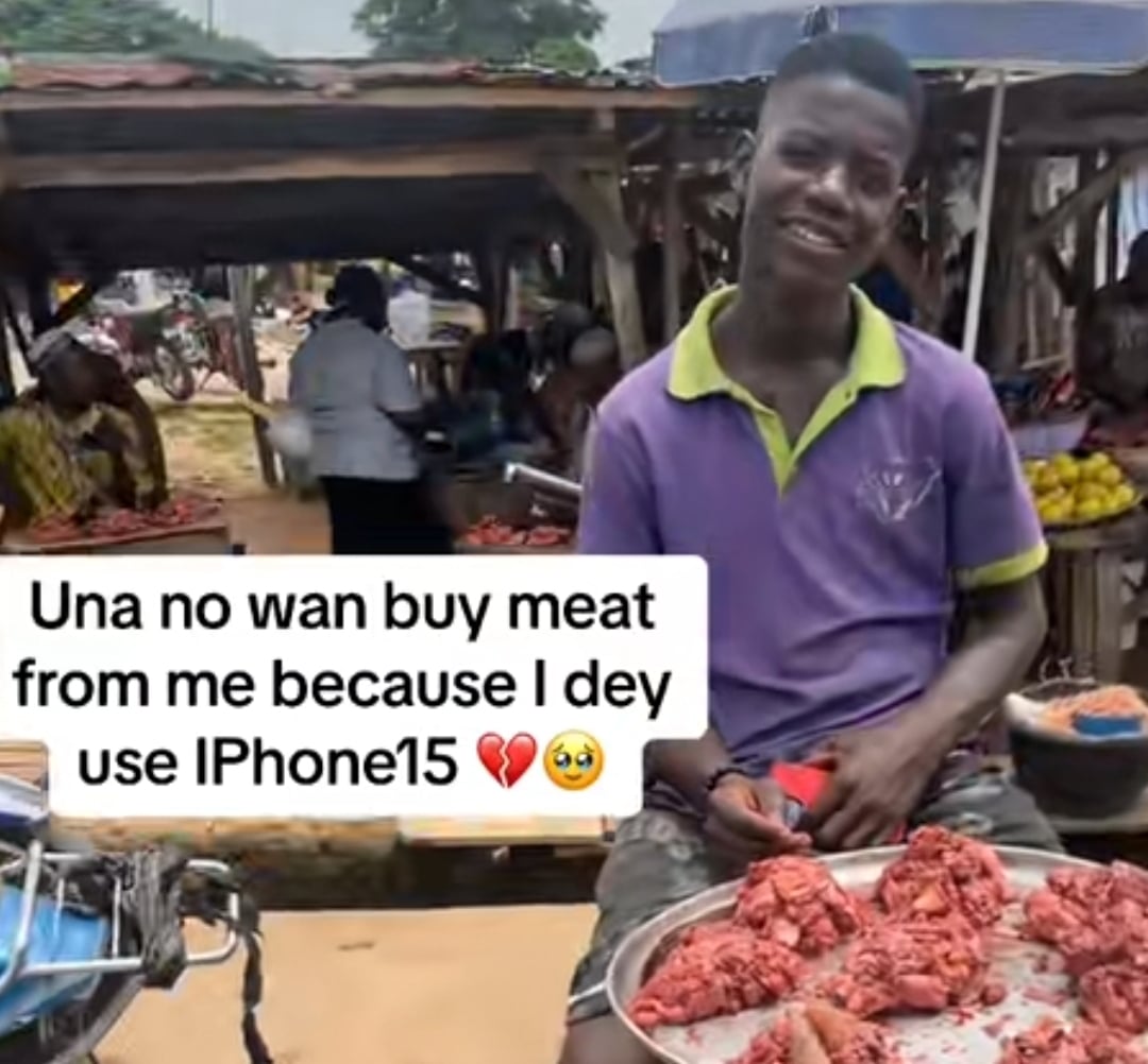 Meat seller people buy iPhone 15 Pro Max
