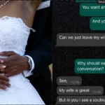 "In you I see a soulmate" - Lady leaks chat with married man three weeks after wedding