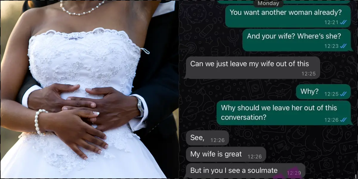 “In you I see a soulmate” – Lady leaks chat with married man three weeks after his wedding