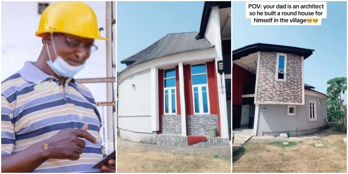 Nigerian architect stuns many as he builds round house in his village