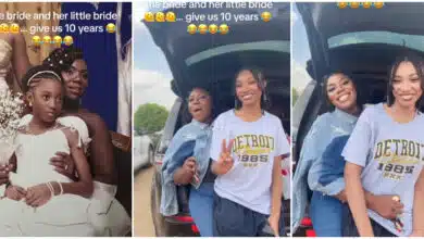 After 10 years, lady stuns many as she shares transformation photos of her once little bride