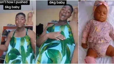 "I don't know how I pushed her out" - Mother stuns many as she gives birth to 6kg baby