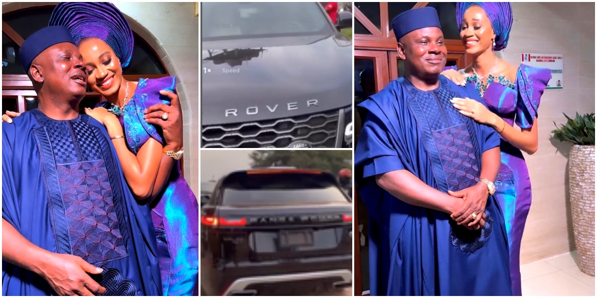 Mitchel Ihezue receives brand new Range Rover from step children following wedding ceremony