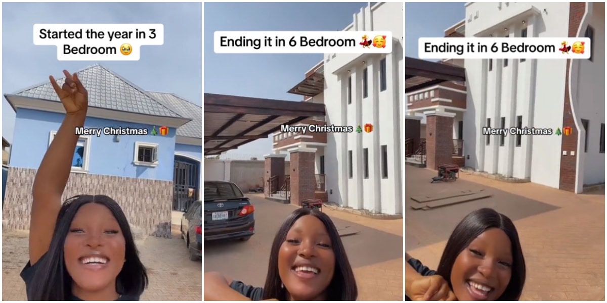 "Ending the year in 6-bedroom mansion" Lady shows off her 2023 accomplishment after 1 year of hard work