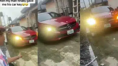 Lady boyfriend's Mercedes Benz crashes